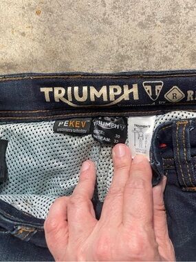 Unisex, TRIUMPH Dark Indigo Motorcycle Jeans - Dark Blue NWOT